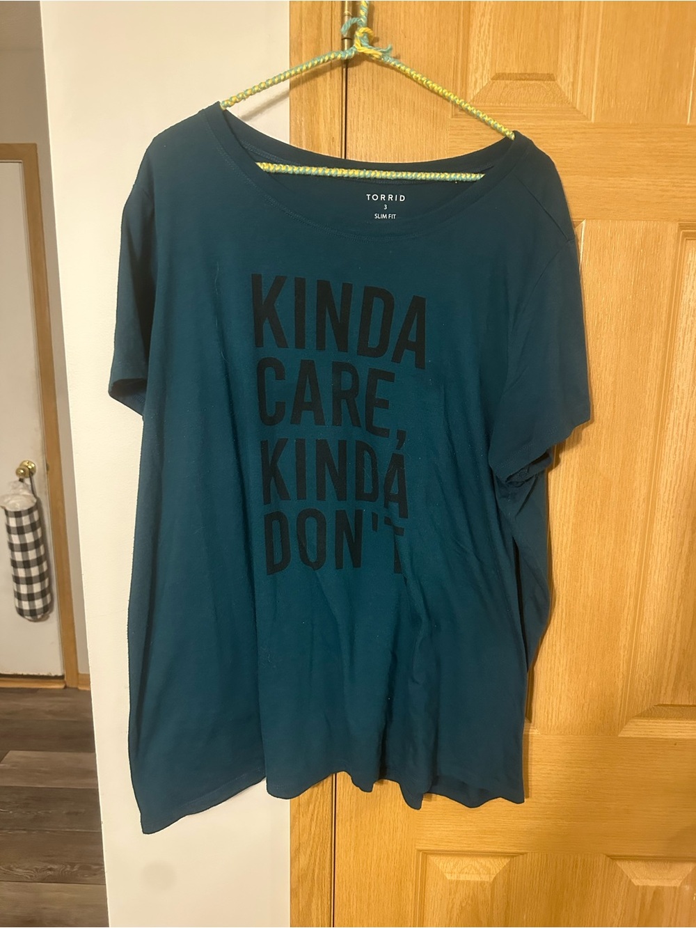 torrid Teal Short Sleeve Tee with Black Text